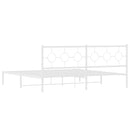 sengeramme med sengegavl 193x203 cm metal hvid
