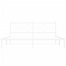 sengeramme med sengegavl 200x200 cm metal hvid