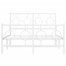 sengeramme med sengegavl og fodgærde 120x190 cm metal hvid