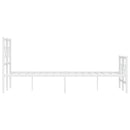 sengeramme med sengegavl og fodgærde 120x200 cm metal hvid