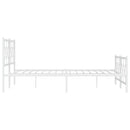 sengeramme med sengegavl og fodgærde 193x203 cm metal hvid