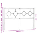 udskiftningsgavl 140 cm metal hvid
