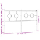 udskiftningsgavl 150 cm metal hvid