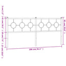 udskiftningsgavl 200 cm metal hvid