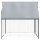hønsebur 2x2x2 m galvaniseret stål sølvfarvet og grå