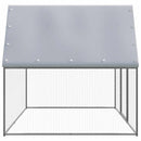 hønsebur 3x2x2 m galvaniseret stål sølvfarvet og grå