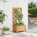 plantekasse med espalier brun 40x30x90 cm massivt grantræ