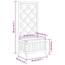 plantekasse med espalier brun 40x30x90 cm massivt grantræ