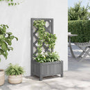plantekasse med espalier massivt grantræ grå