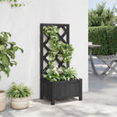 plantekasse med espalier sort 40x30x90 cm massivt grantræ