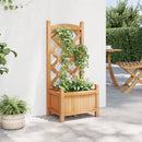 plantekasse med espalier brun 40x30x90 cm massivt grantræ