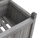 plantekasse med espalier grå 40x30x90 cm massivt grantræ