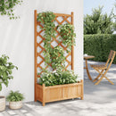 plantekasse med espalier massivt grantræ brun
