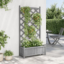 plantekasse med espalier massivt grantræ grå