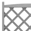 plantekasse med espalier grå 90x35x180 cm massivt grantræ