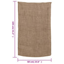 jutesække 10 stk. 60x105 cm 100 % jute 220 g/m2