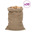 jutesække 30 stk. 60x105 cm 100 % jute 340 g/m2