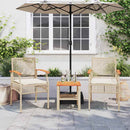 havestole 2 stk. med hynder polyrattan og akacietræ beige