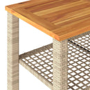 loungesæt til haven 4 dele med hynder polyrattan beige