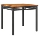 havebord 80x80x75 cm polyrattan og akacietræ sort
