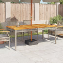 havebord 180x90x75 cm polyrattan og akacietræ grå
