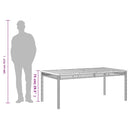 havebord 180x90x75 cm polyrattan og akacietræ beige