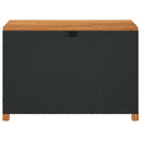 opbevaringsboks til haven 110x55x63 cm polyrattan akacie sort