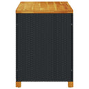 opbevaringsboks til haven 110x55x63 cm polyrattan akacie sort