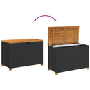 opbevaringsboks til haven 110x55x63 cm polyrattan akacie sort