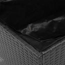 opbevaringsboks til haven 110x55x63 cm polyrattan akacie sort