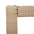 havebord med trætop 100x40x75 cm polyrattan sort