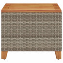 havebord 45x45x37 cm polyrattan og akacietræ grå