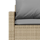 spisebordssæt til haven 2 dele med hynder polyrattan beige