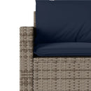 3-personers havesofa med hynder polyrattan grå