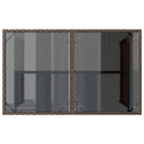 havebord med glastop 110x68x70 cm polyrattan brun