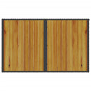 havebord med træplade 110x68x70 cm polyrattan sort
