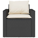 sofasæt til haven 4 dele med hynder polyrattan sort