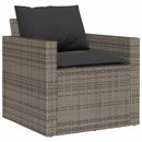 sofasæt til haven 4 dele med hynder polyrattan grå