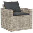 sofasæt til haven 4 dele med hynder polyrattan lysegrå
