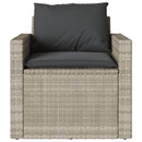 sofasæt til haven 4 dele med hynder polyrattan lysegrå