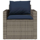 sofasæt til haven 4 dele med hynder polyrattan grå