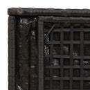 Pude kasse med opbevaring Sort 50 x 50 x 50 cm polyrattan