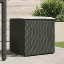 Pude kasse med opbevaring Sort 50 x 50 x 50 cm polyrattan