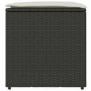 Pude kasse med opbevaring Sort 50 x 50 x 50 cm polyrattan