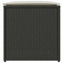 Pude kasse med opbevaring Sort 50 x 50 x 50 cm polyrattan