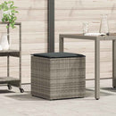 Pude kasse med opbevaring Grå 50 x 50 x 50 cm polyrattan