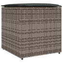 Pude kasse med opbevaring Grå 50 x 50 x 50 cm polyrattan