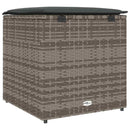 Pude kasse med opbevaring Grå 50 x 50 x 50 cm polyrattan