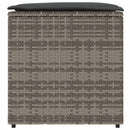 Pude kasse med opbevaring Grå 50 x 50 x 50 cm polyrattan