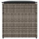 Pude kasse med opbevaring Grå 50 x 50 x 50 cm polyrattan
